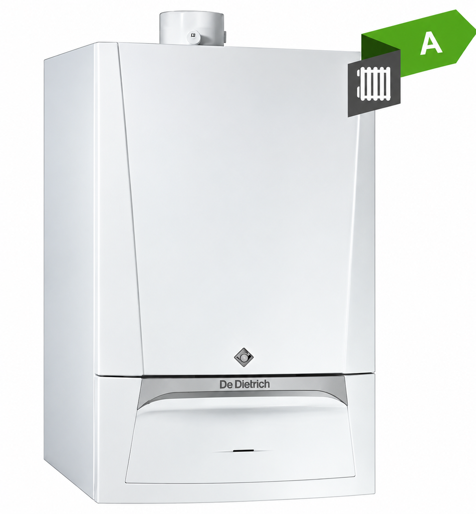 Centrală termică pe gaz în condensare De Dietrich EVODENS AMC 25/39 BIC, încălzire + ACM, boiler integrat 40 L, 39 kW, kit de evacuare inclus